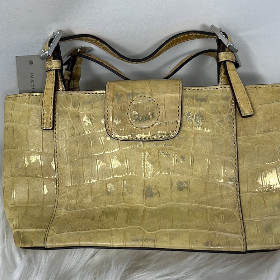 Adrienne Vittadini Croc embossed Mini Purse Magnetic Closure