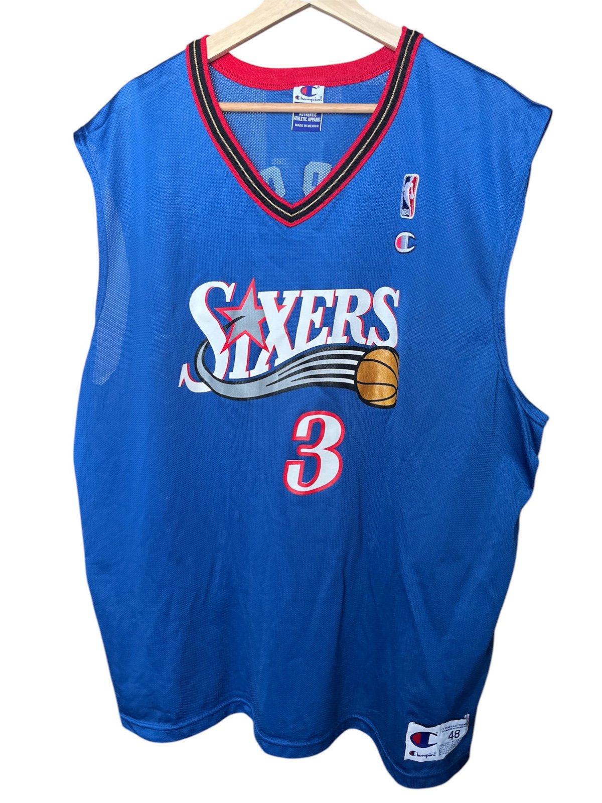Vintage Allen Iverson Philadelphia 76ers Jersey Authentic Champion Size XL Sixer