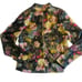 NWT Nicole Miller Floral Sequin Mock Neck Long Sleeve Top Shimmer Blouse Size L