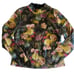 NWT Nicole Miller Floral Sequin Mock Neck Long Sleeve Top Shimmer Blouse Size L