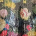 NWT Nicole Miller Floral Sequin Mock Neck Long Sleeve Top Shimmer Blouse Size L