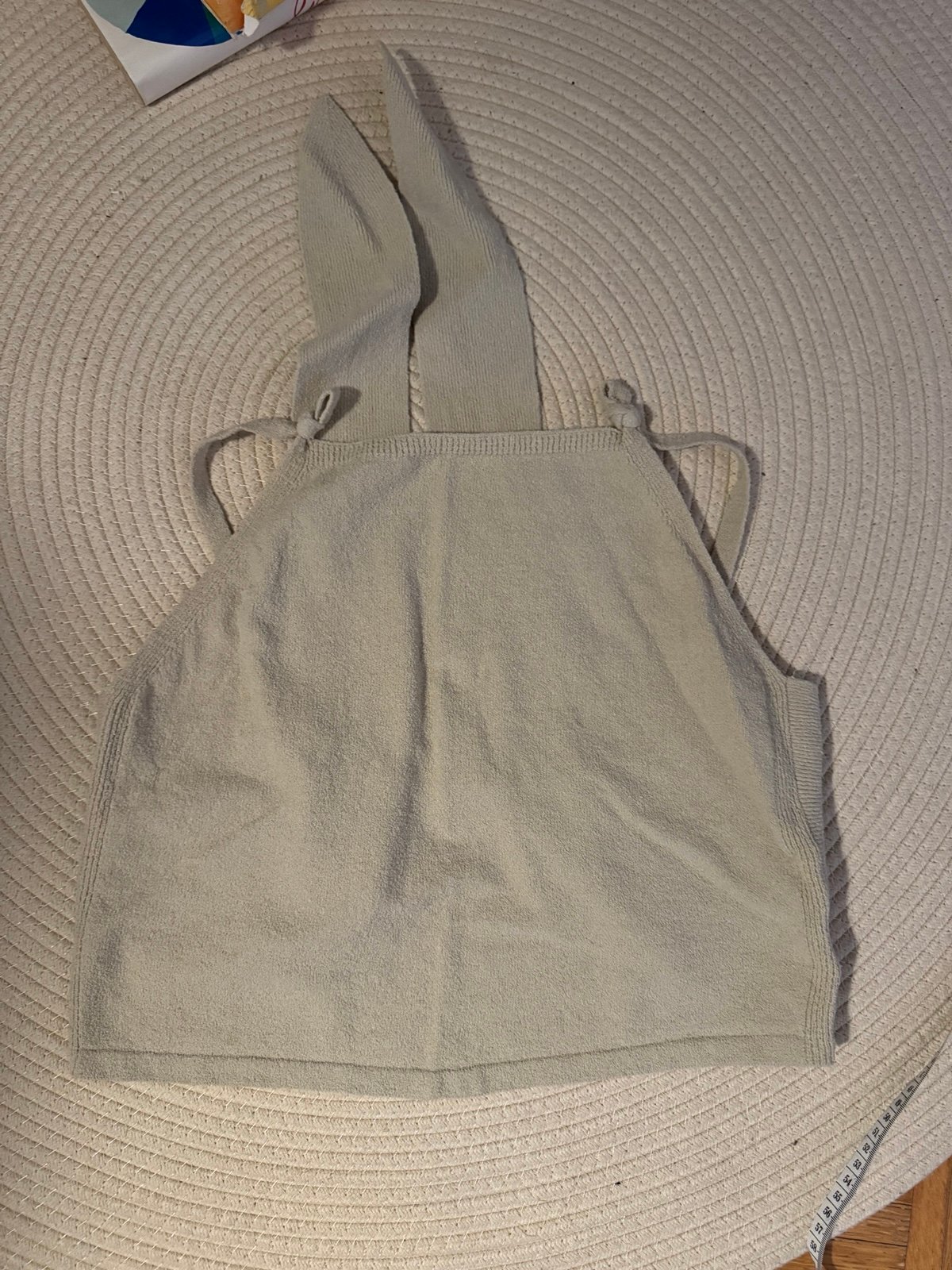 Nanushka textured tank top with wrap back detail size S