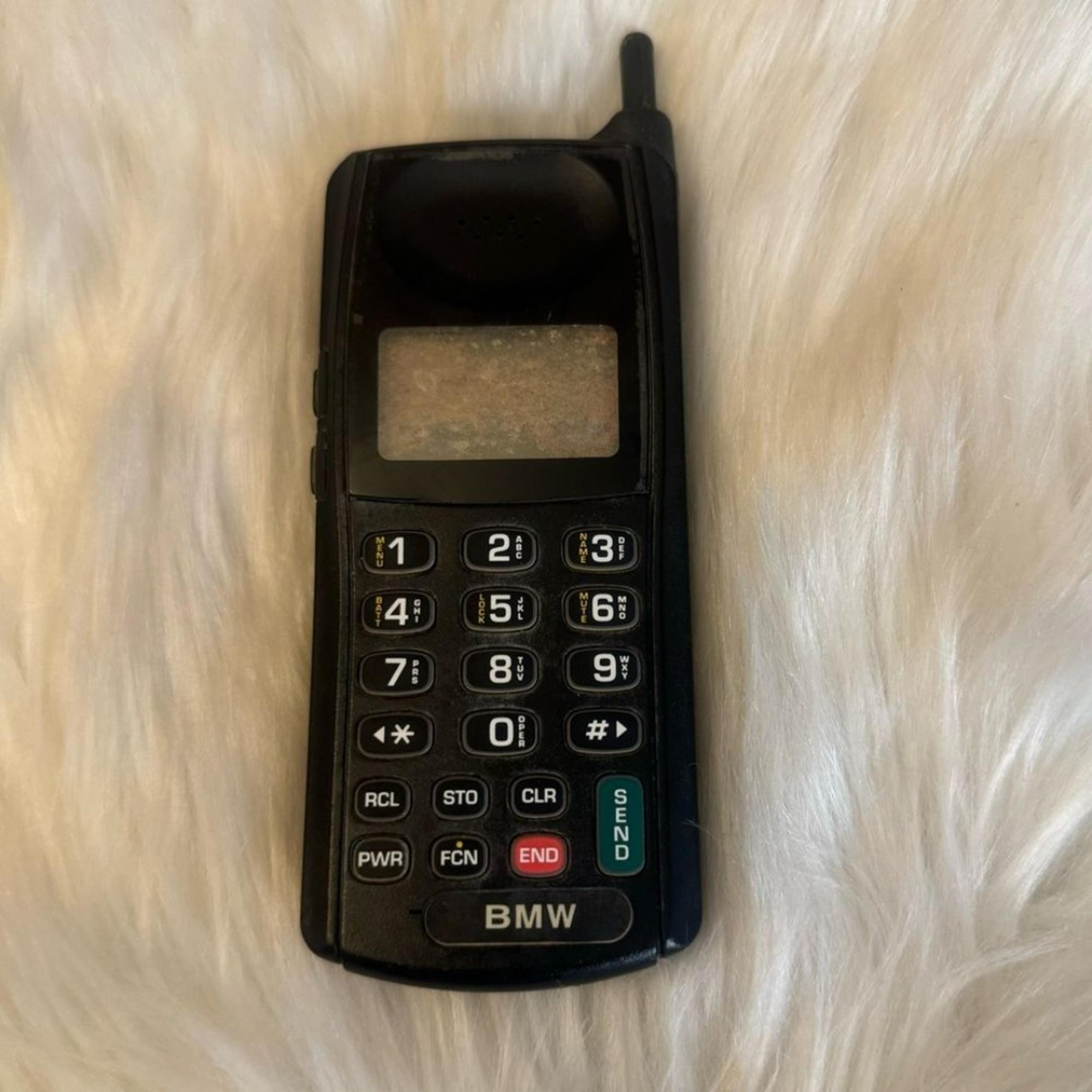Vintage BMW Black Cell Phone Rare Collector’s Item Iconic 90s Mobile - Motorola