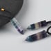 Rainbow Fluorite Pendant Necklace-Natural Gemstone Healing Balance Necklace