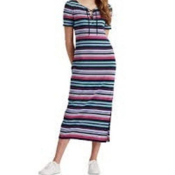 Lauren Ralph Lauren French Navy midi striped, size L
