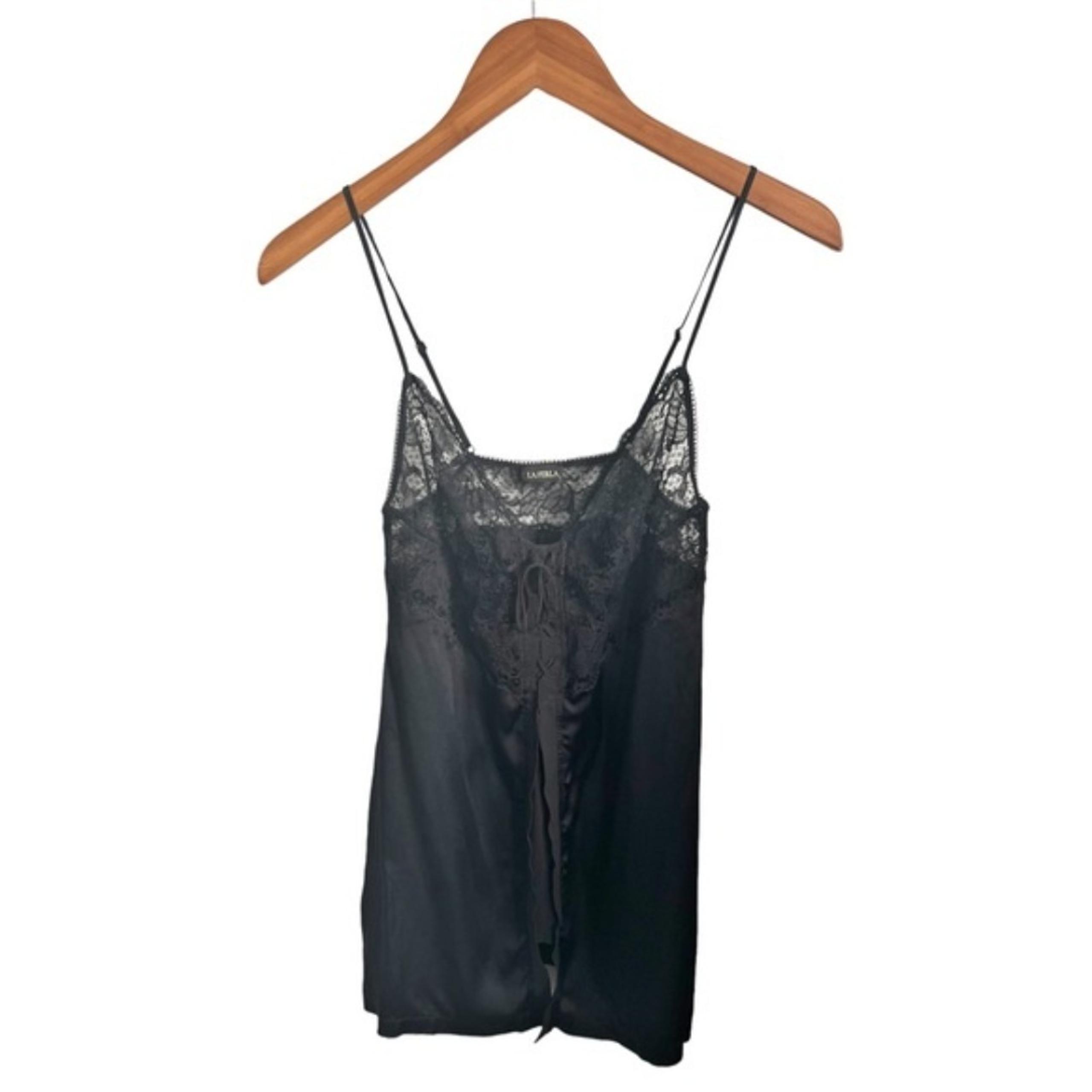 La Perla Silk Lace Black Chemise Slip Size Small