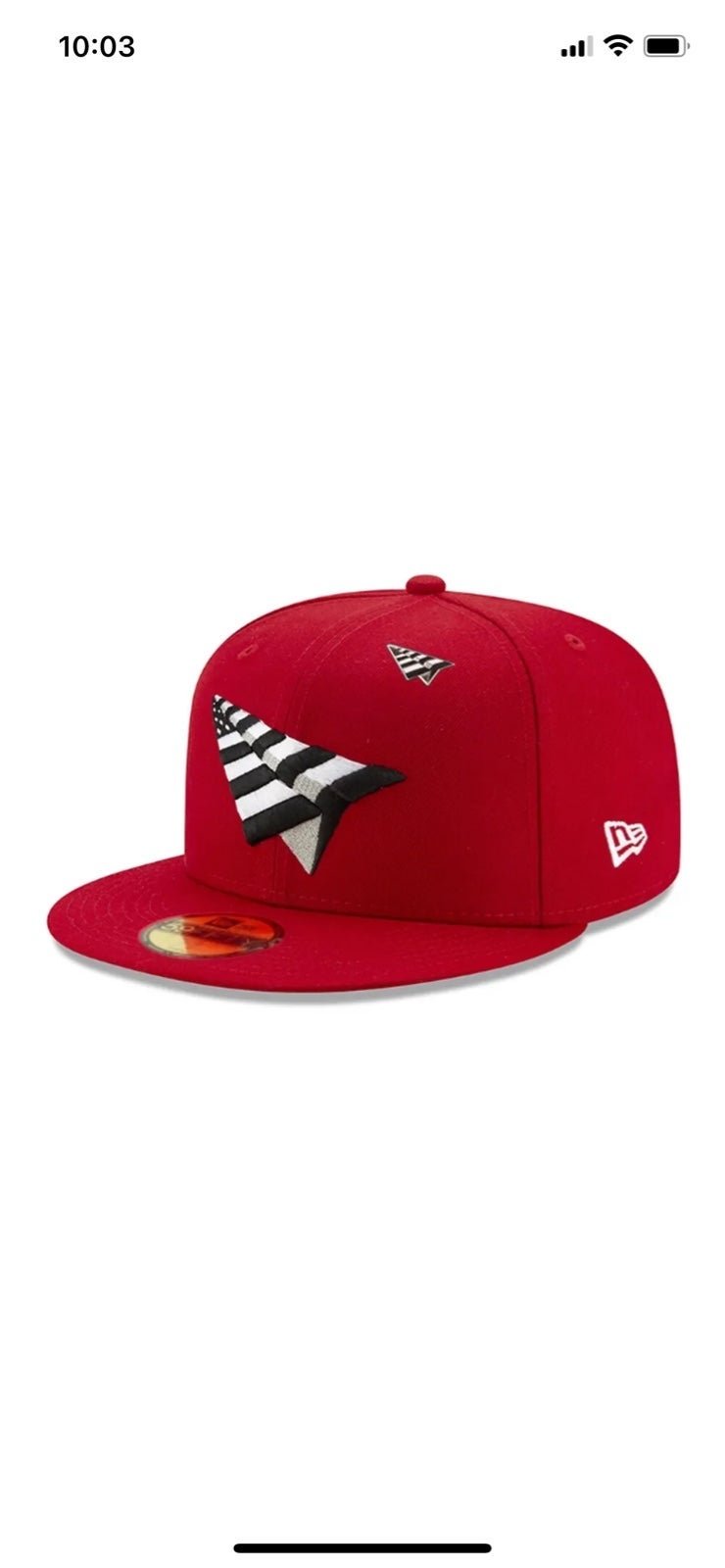 Roc Nation Paper Plane Fitted Cap - Red