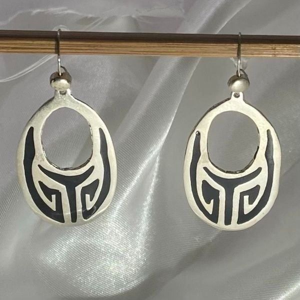 AJY Striking 2” Dangle Sterling Silver Earrings