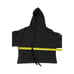 Alo Yoga Peak Cutout Long Sleeve Pullover Crop Hoodie Sweatshirt Black XS