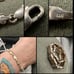 Vintage Sterling Heart Panel Link OTC marked 8” Bracelet