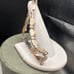 Vintage Sterling Heart Panel Link OTC marked 8” Bracelet