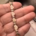 Vintage Sterling Heart Panel Link OTC marked 8” Bracelet