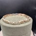 Vintage Sterling Heart Panel Link OTC marked 8” Bracelet