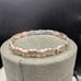 Vintage Sterling Heart Panel Link OTC marked 8” Bracelet