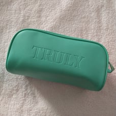 Truly Beauty - Signature Double Zip Vanity Case - Mint - NEW