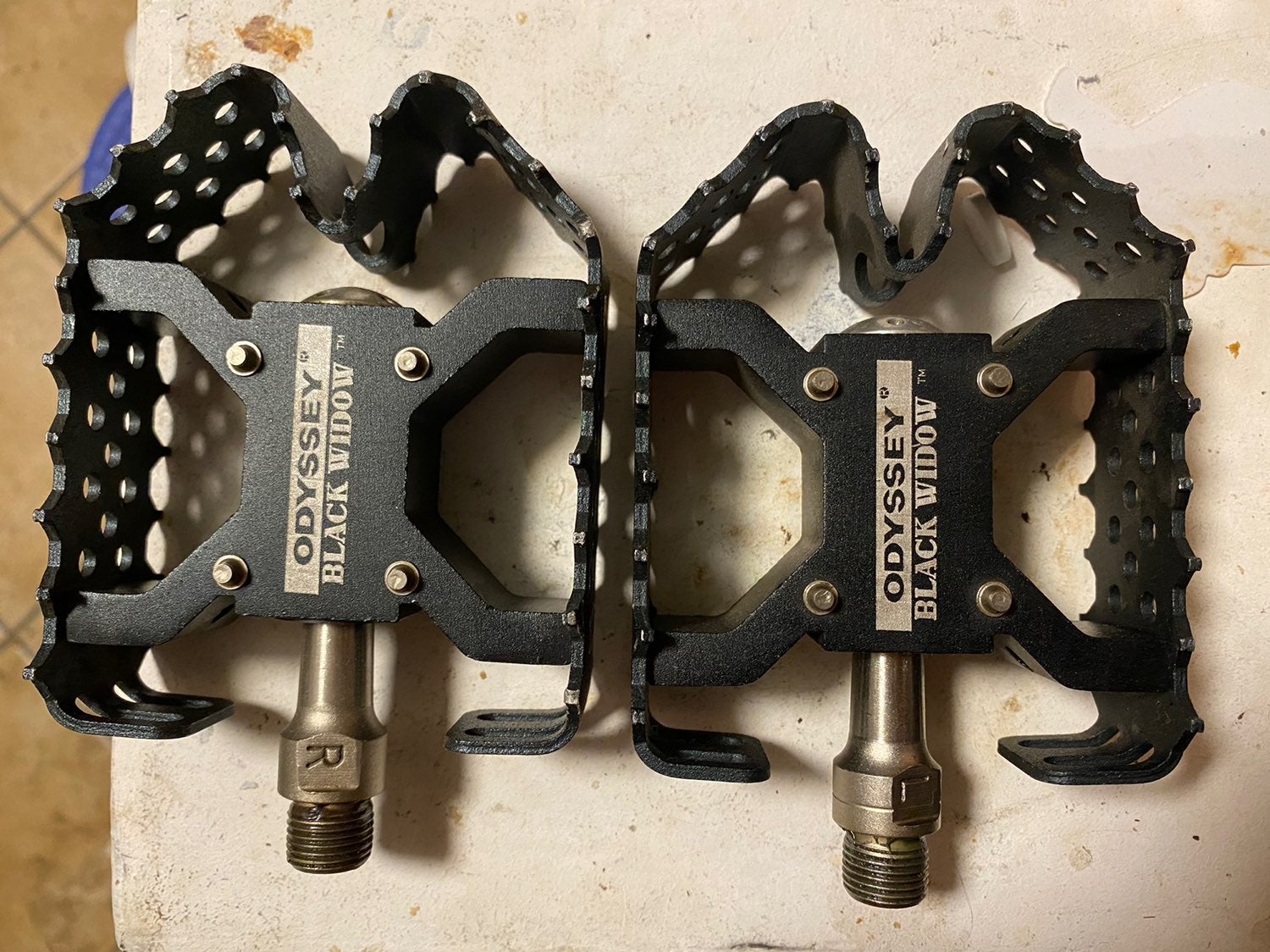 BMX Odyssey Black Widow Black pedals. Old/Mid school
