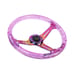 JDM Mugen Universal 6-Hole 350mm Deep Dish Purple Crystal Bubble Steering Wheel