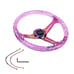 JDM Mugen Universal 6-Hole 350mm Deep Dish Purple Crystal Bubble Steering Wheel