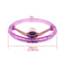 JDM Mugen Universal 6-Hole 350mm Deep Dish Purple Crystal Bubble Steering Wheel