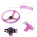 JDM Mugen Universal 6-Hole 350mm Deep Dish Purple Crystal Bubble Steering Wheel