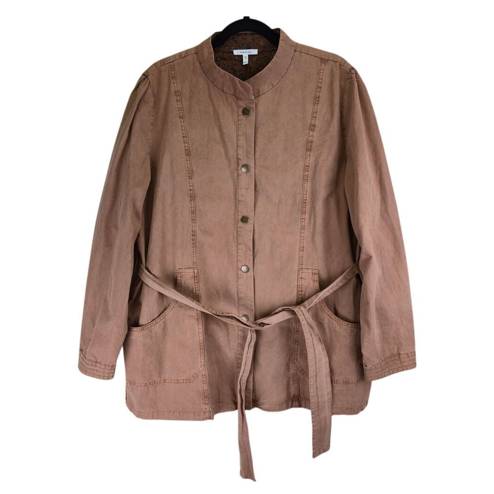 NWT Maurices Women's Jacket Size XXL Belt Snap Bohemian Western Chore Outdoors