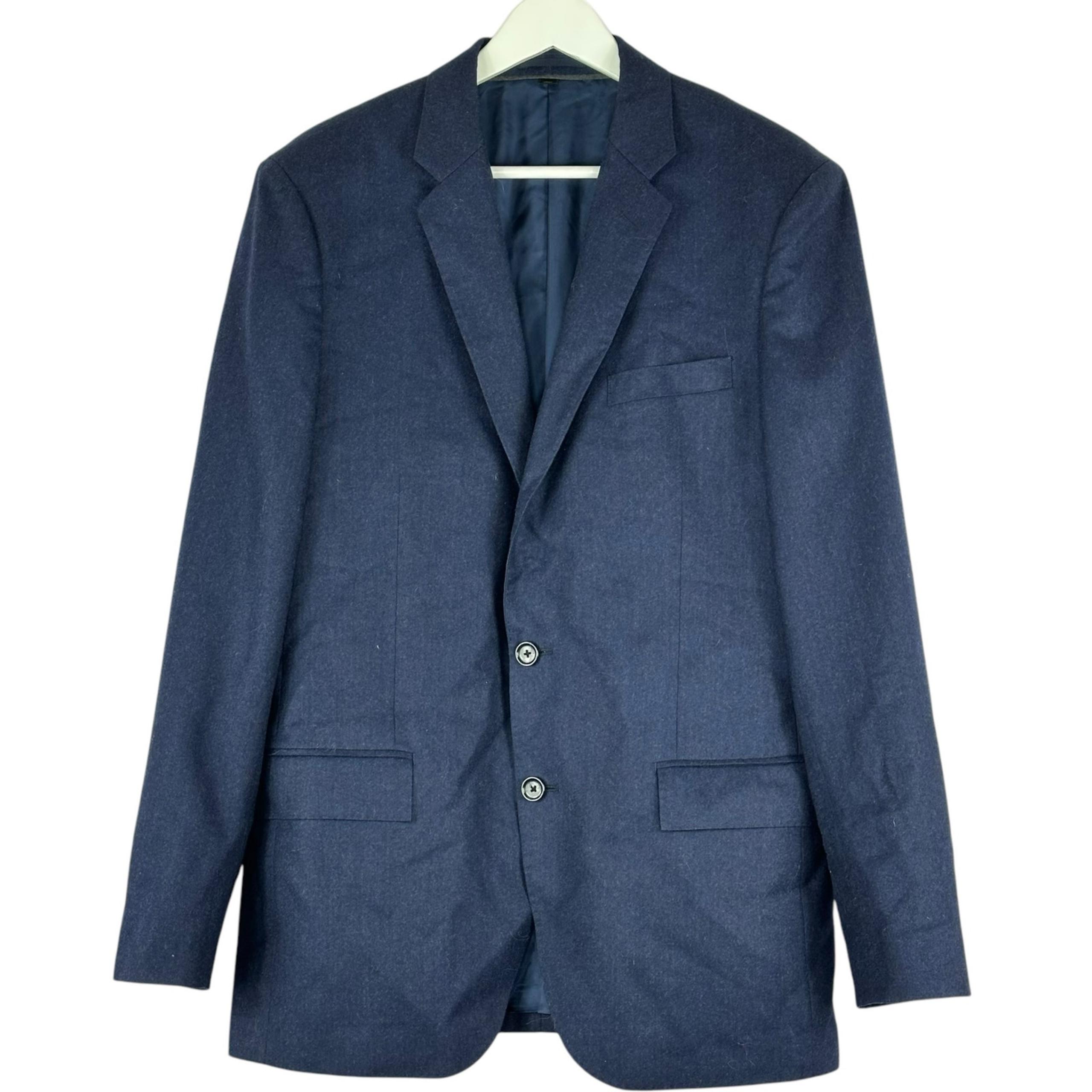 J.CREW Men's Blue Wool Ludlow Blazer Jacket Size 42R Vitale Barberis Canonico