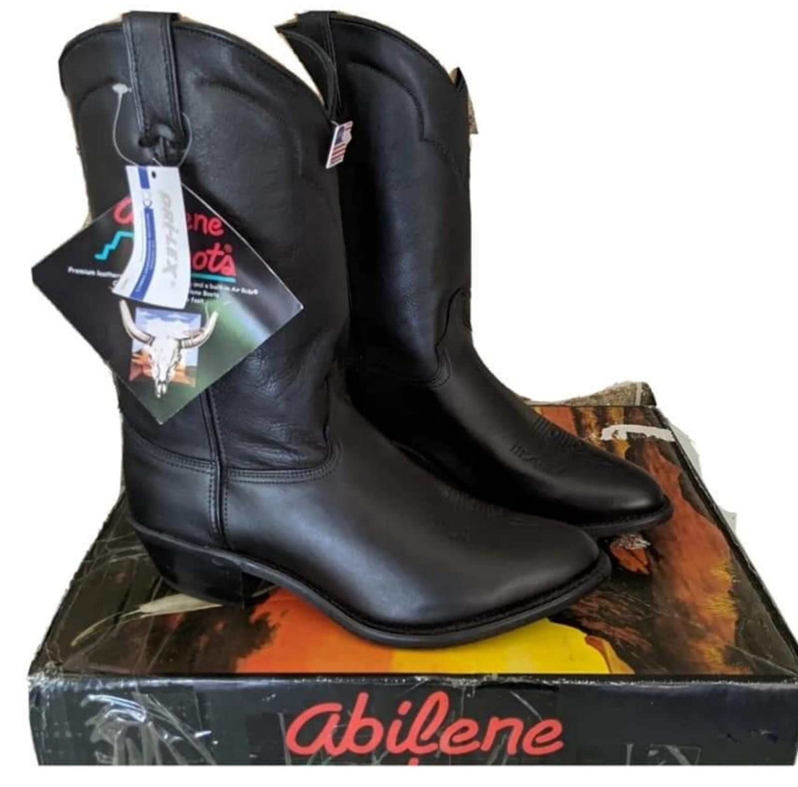 Abilene Polished Cowhide Boot - Medium Toe - 6401 NEW IN BOX SIZE 11.5D