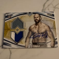 WWE Cesaro Autographed Dual Relic Topps Card