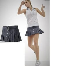 Nwt Adidas Stella McCartney Pleated Tennis Skirt w/ ZIPPER w/ BELT S Small Gray