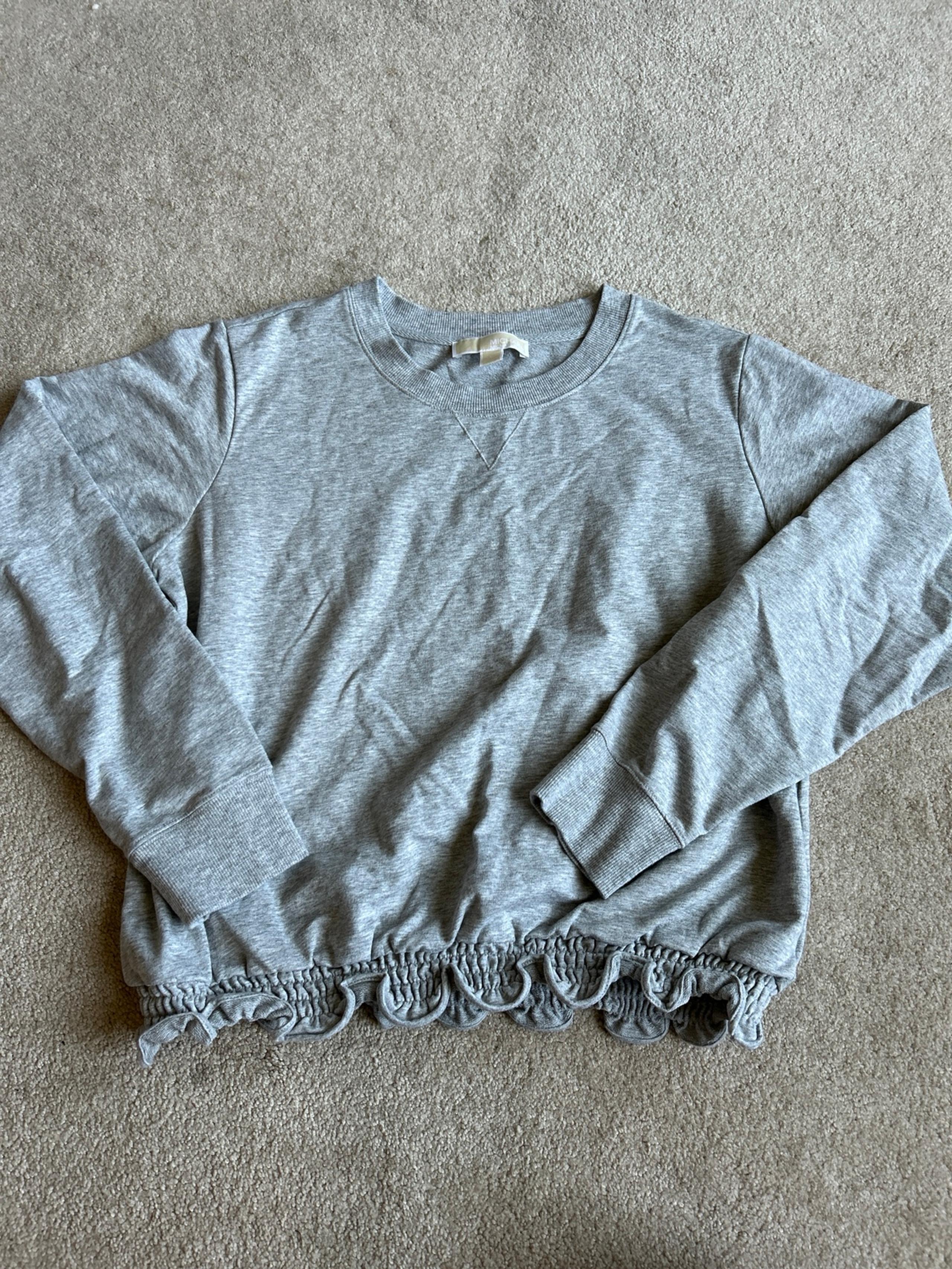 Michael Kors Scrunch Crewneck Grey Sweater