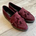 Flavio collection purple suede stacked platform loafers