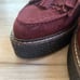 Flavio collection purple suede stacked platform loafers