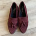 Flavio collection purple suede stacked platform loafers