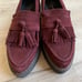 Flavio collection purple suede stacked platform loafers