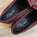 Flavio collection purple suede stacked platform loafers