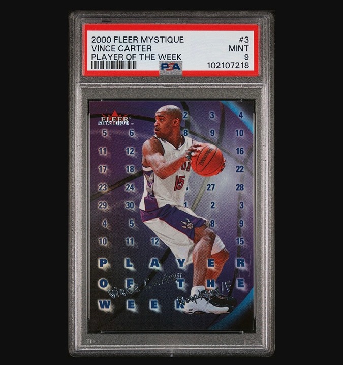 2000 Fleer Mystique Vince Carter Player of the Week #3 PSA 9 MINT!!