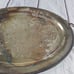 Oneida Jefferson Etched Oval Serving Tray Handles 23.5 x 14.5 Vintage Patina