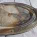 Oneida Jefferson Etched Oval Serving Tray Handles 23.5 x 14.5 Vintage Patina