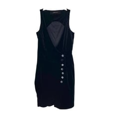 Patrizia Pepe velvet button down sleeveless dress Sz 42