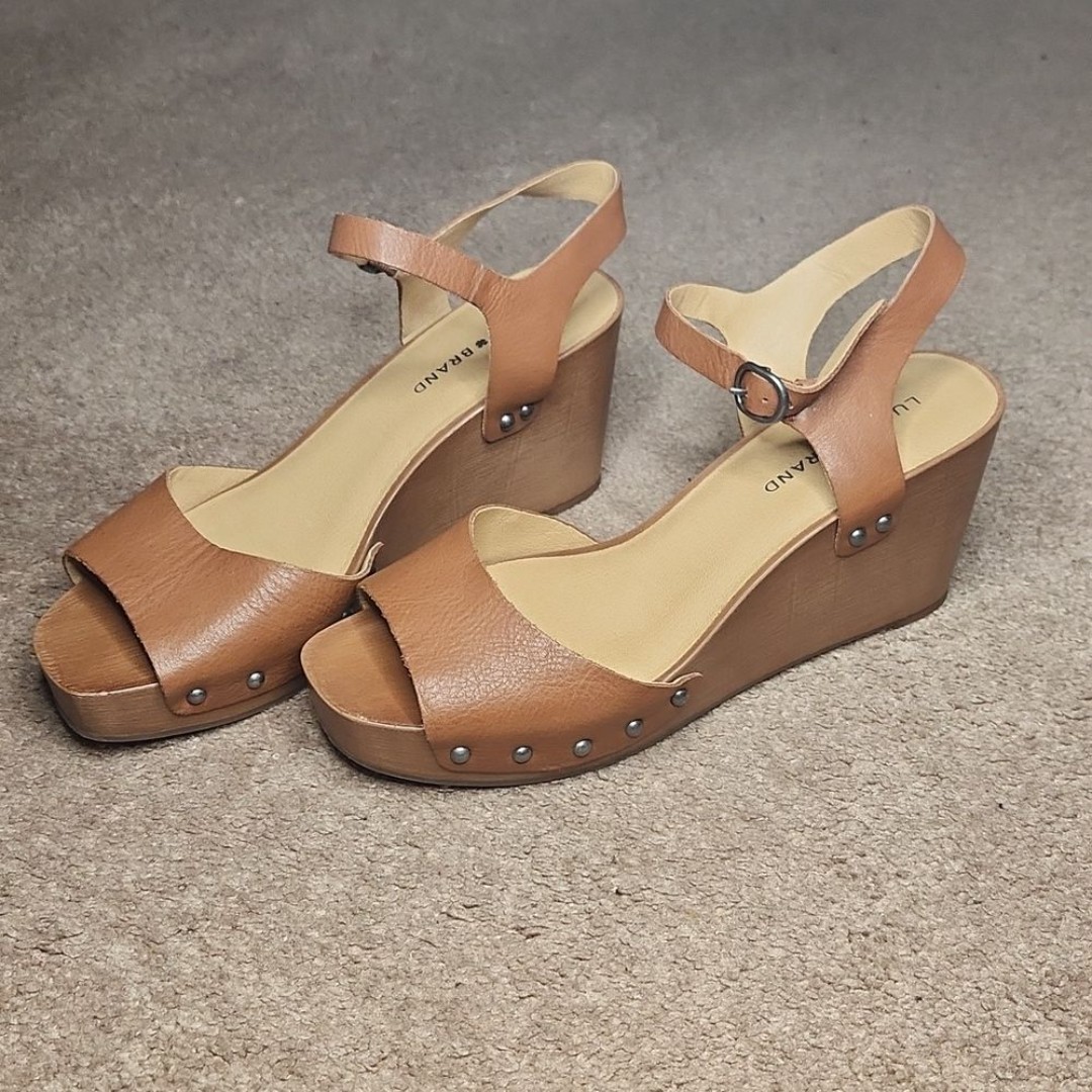 Lucky Brand Women's Zashti Wedge Platform Sandals Size 10
