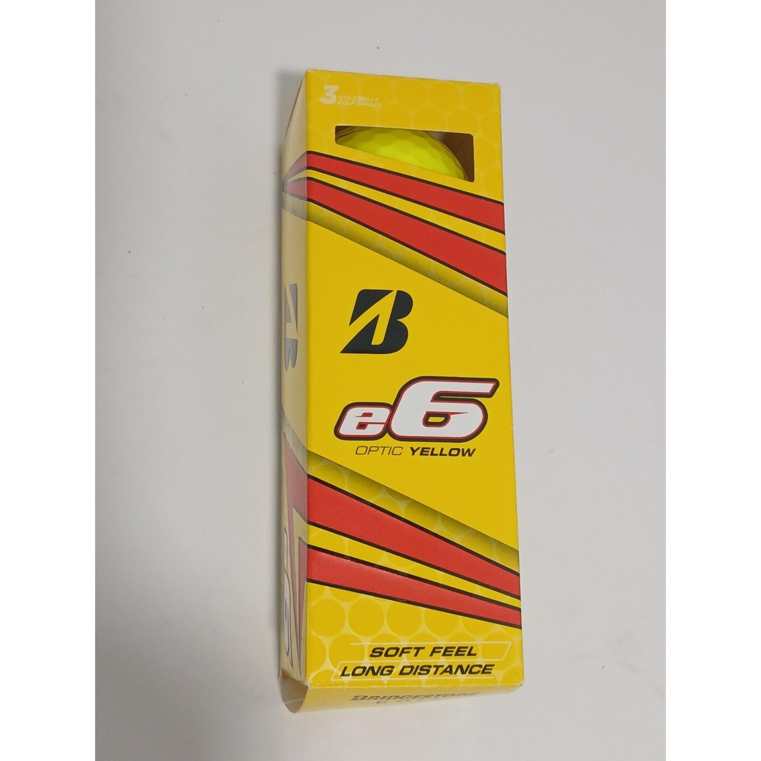 Bridgestone #4 Optic Yellow e6 Soft Feel Long Distance 3 Pack Golf Balls