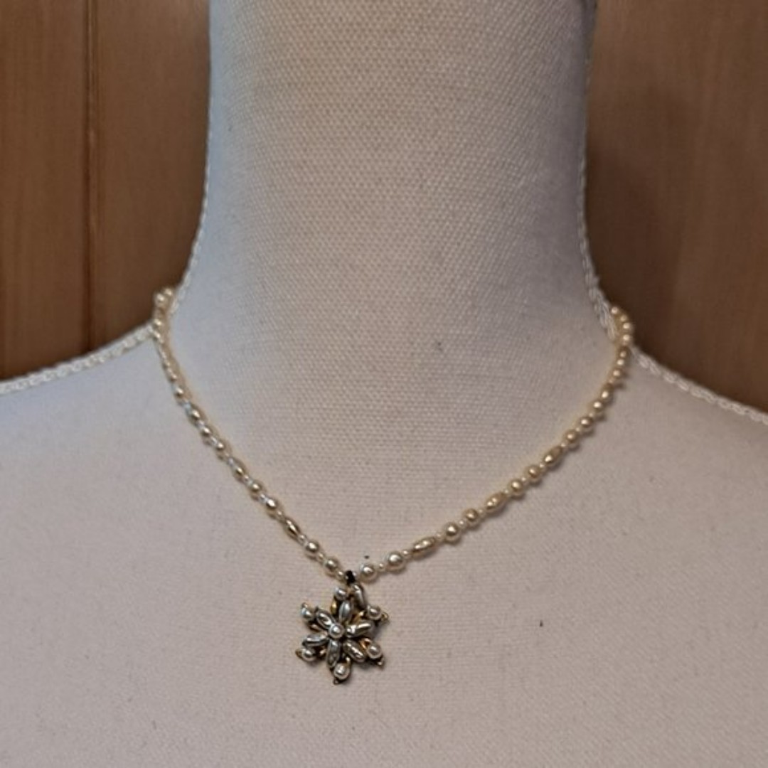 Vintage Miriam Haskell Dainty Pearl Necklace Signed *RARE FIND*