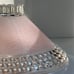 Vintage Art Deco Frosted Baby Pink Thousand Eye Glass Lamp / Light Shade “ONLY”