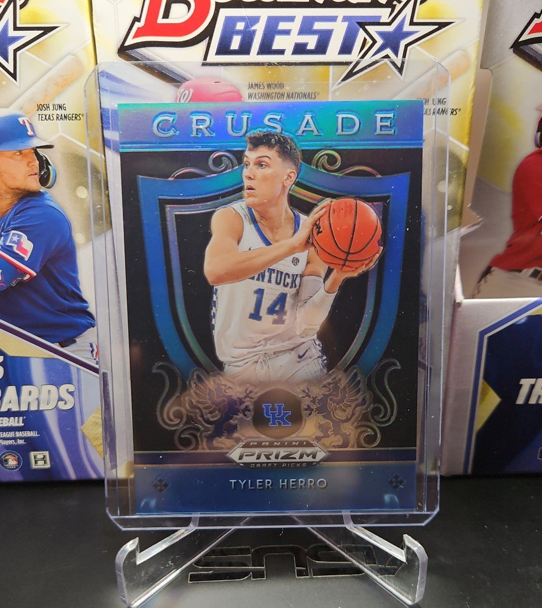 Panini Prizm Draft Picks 2019-20 Tyler Herro Rookie Blue Crusade 1/30
