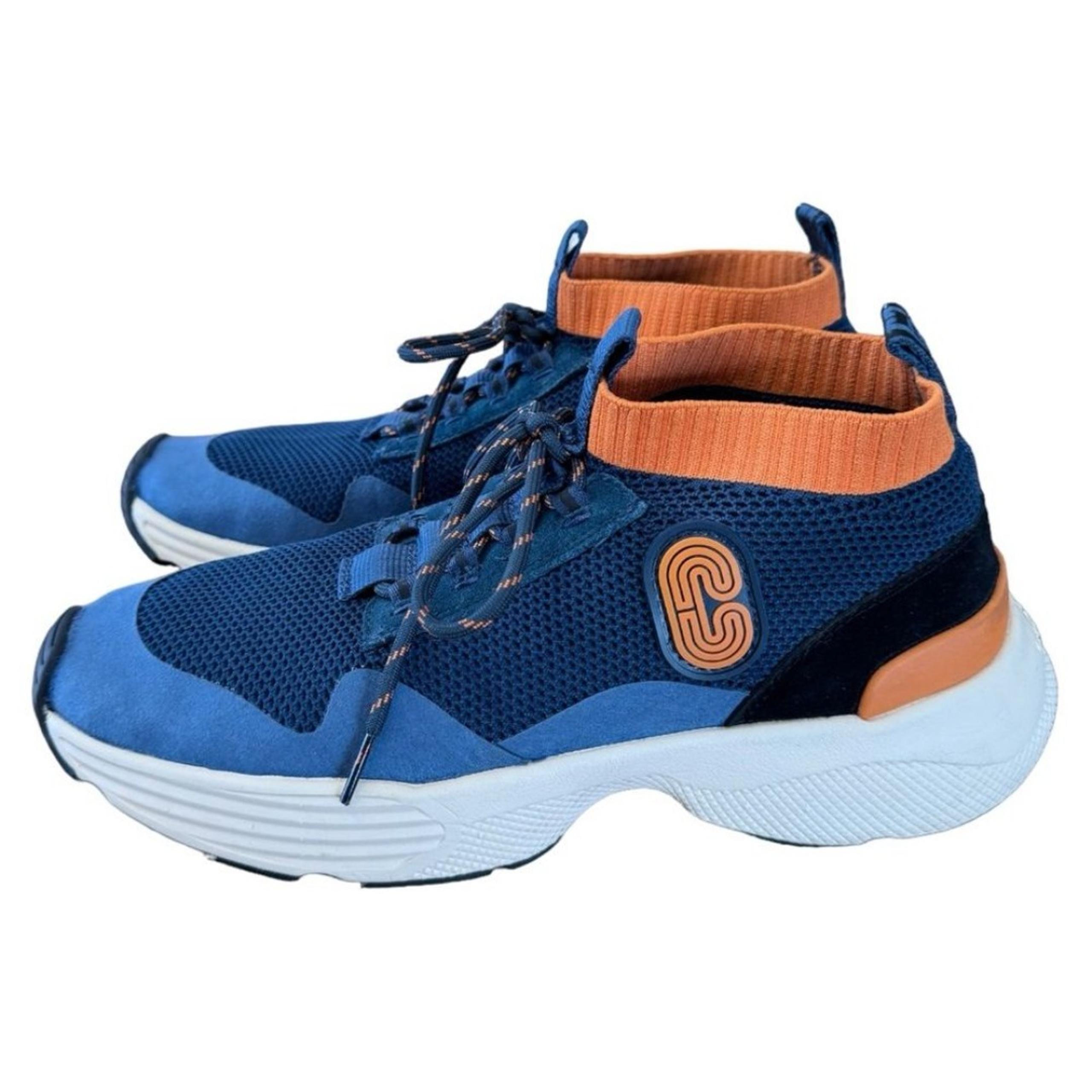Coach G4914 Knit Runner Fashion Casual Sneaker Navy Orange  Men’s Size 10.5