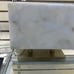 SIMON BLAKE Short Marble double bulb table top lamp NEW with defects !