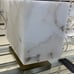 SIMON BLAKE Short Marble double bulb table top lamp NEW with defects !