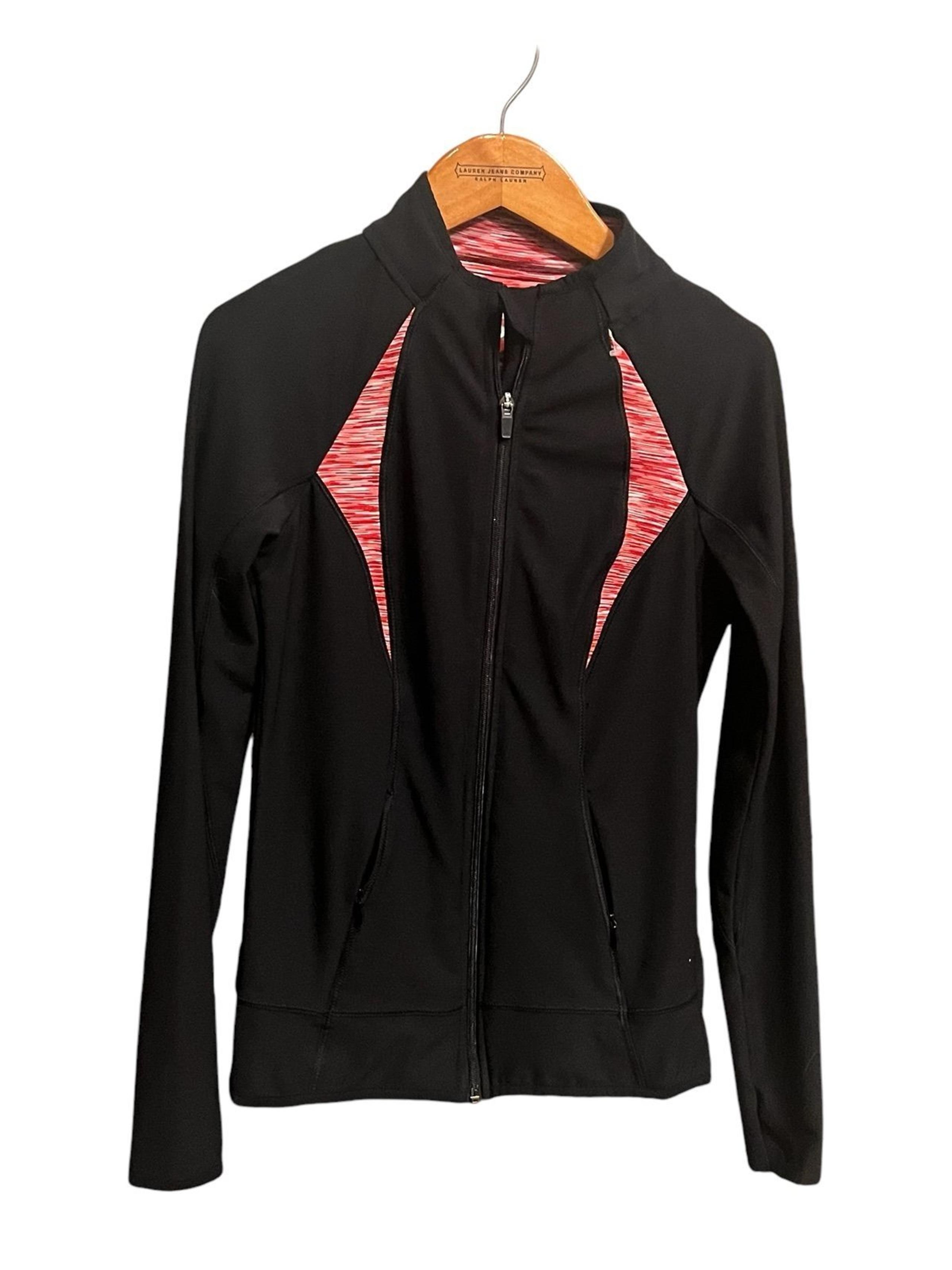 90 degree black and red zipper athletic jacket
