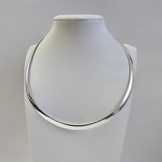 Sterling Silver 925 Elegant Silver Omega Necklace