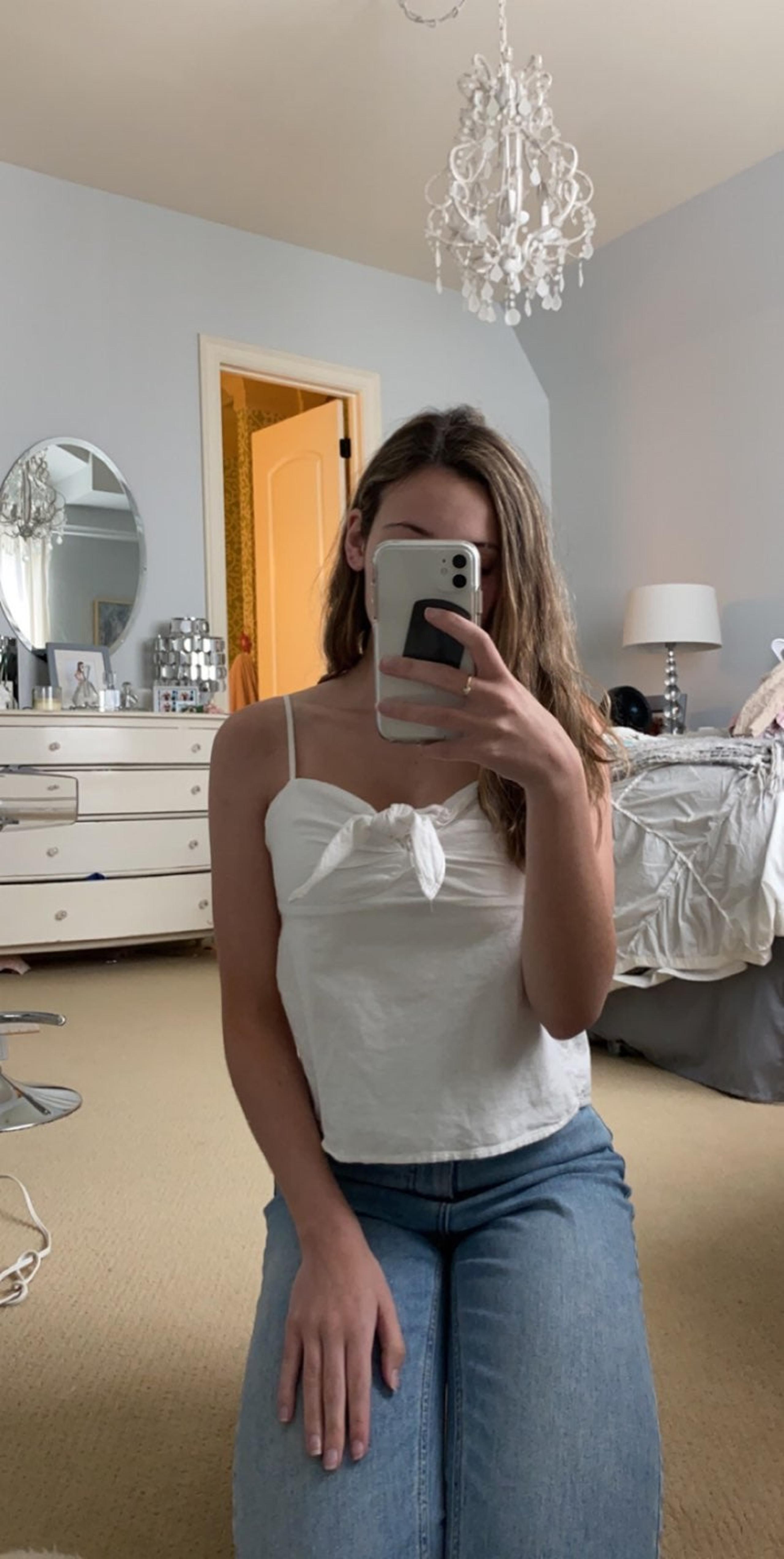 Pacsun white tie tank top